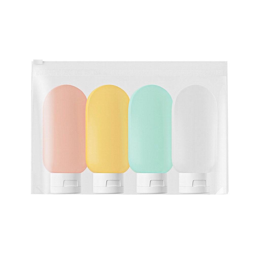 4Pcs/Set Refillable Bottle 60Ml Soft Lotion Container Squeeze Tube Empty Bottle Portable Travel Shampoo Squeeze Tube