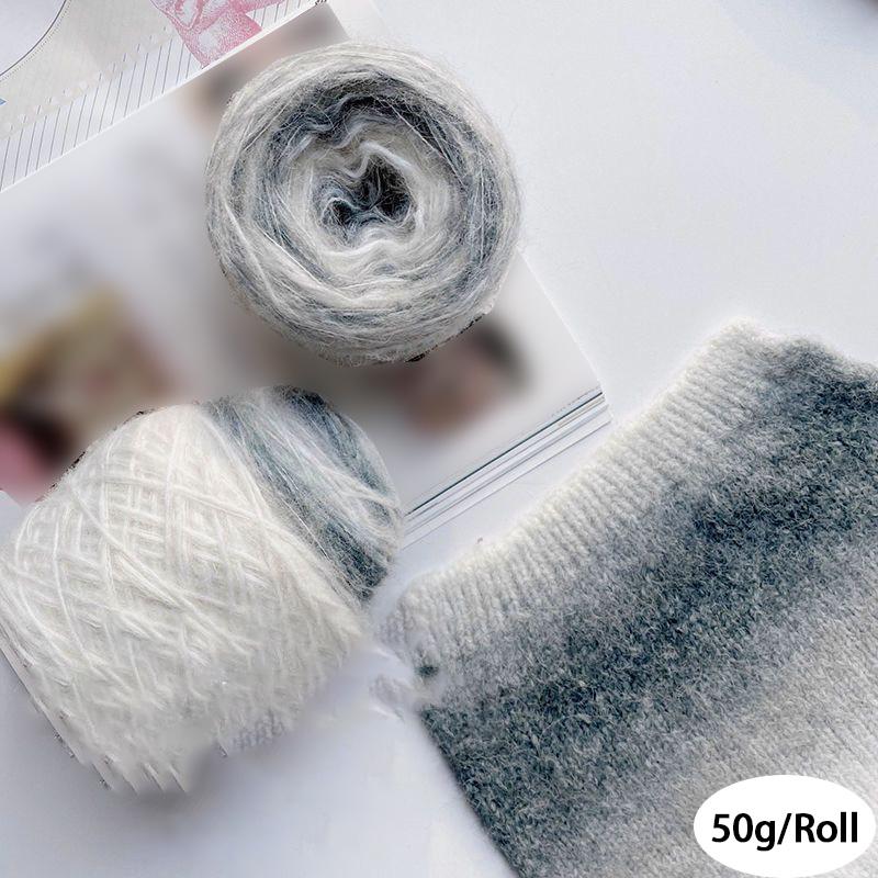 50g/Roll Blended Clothing Accessories Multicolor Colorful Crochet Line DIY Rainbow Yarn Soft Yarns Gradient