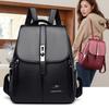 Backpack for Women New Style Women's Bag Trendy and Fashionable Soft Leather Mommy Casual Large Capacity Backpack