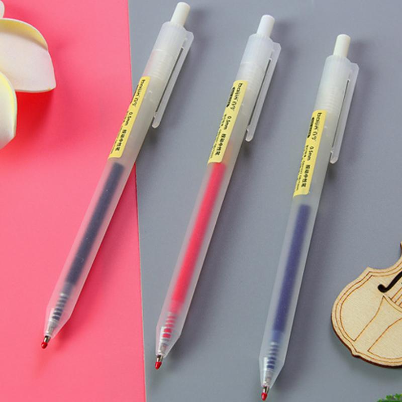 1/5/10 шт. Матовая прозрачная нажимная ручка с нейтральными чернилами, ручка для экзаменов для студентов, офисная ручка для подписи