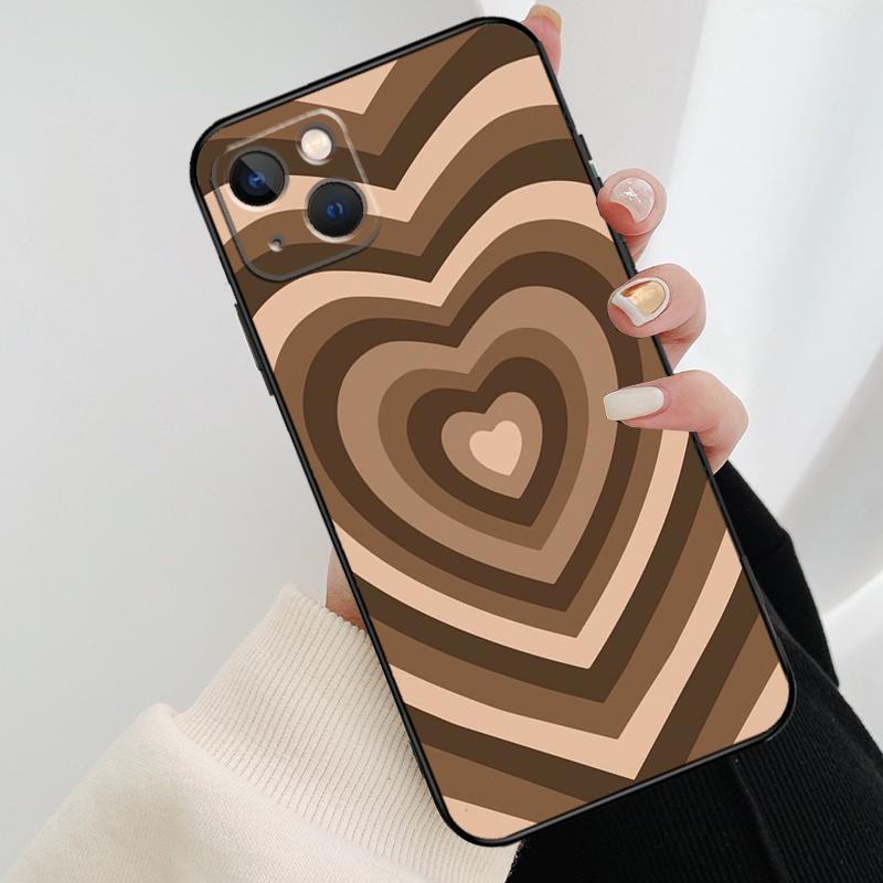 Красочный Круглый Чехол-Сердечко Любовь для iPhone 17 Pro Max 16 15 11 13 12 14 Pro Max mini 15 16 Plus 16e 17 Air