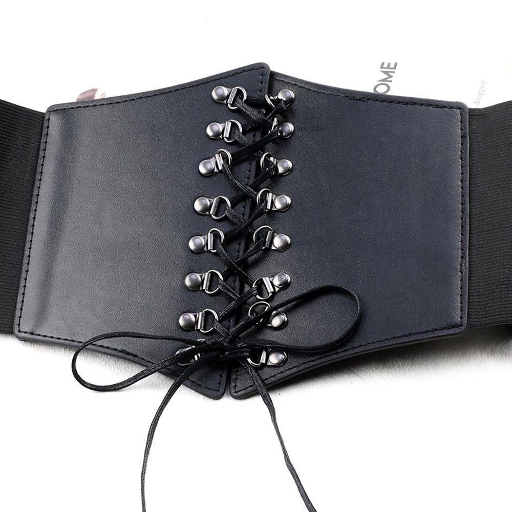 Supplies Corset PU Leather Women Accessories Elastic Buckle Girdle Waistband Wide Waist Belt