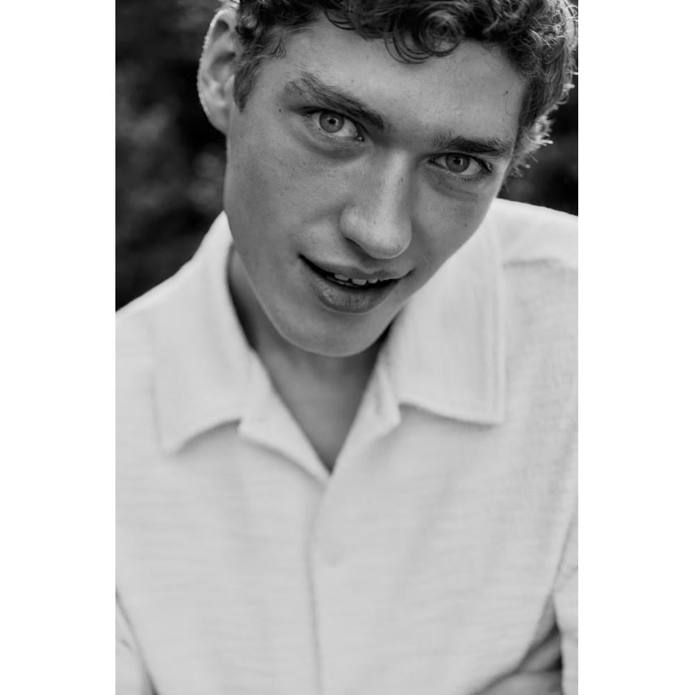 H M Textured sHirt Regular Fit creaM