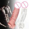 Reusable Penis Sleeve Big Penis Extender Condom Cock Extension Dick Enlargemen Sex Toys For Men Enlargement Time Delay