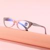 Cat Eye Rhinestone Anti-Blue Light Reading Glasses for Women - High-Definition, Stylish Design for Middle-Aged and Elderly