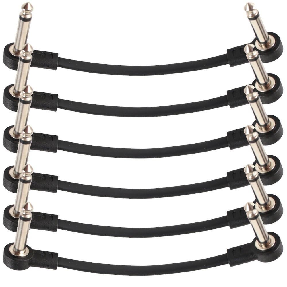 Copper Core Guitar Instrument Cable Flat Design Right-angle Plug Cable  Instrument Accessories