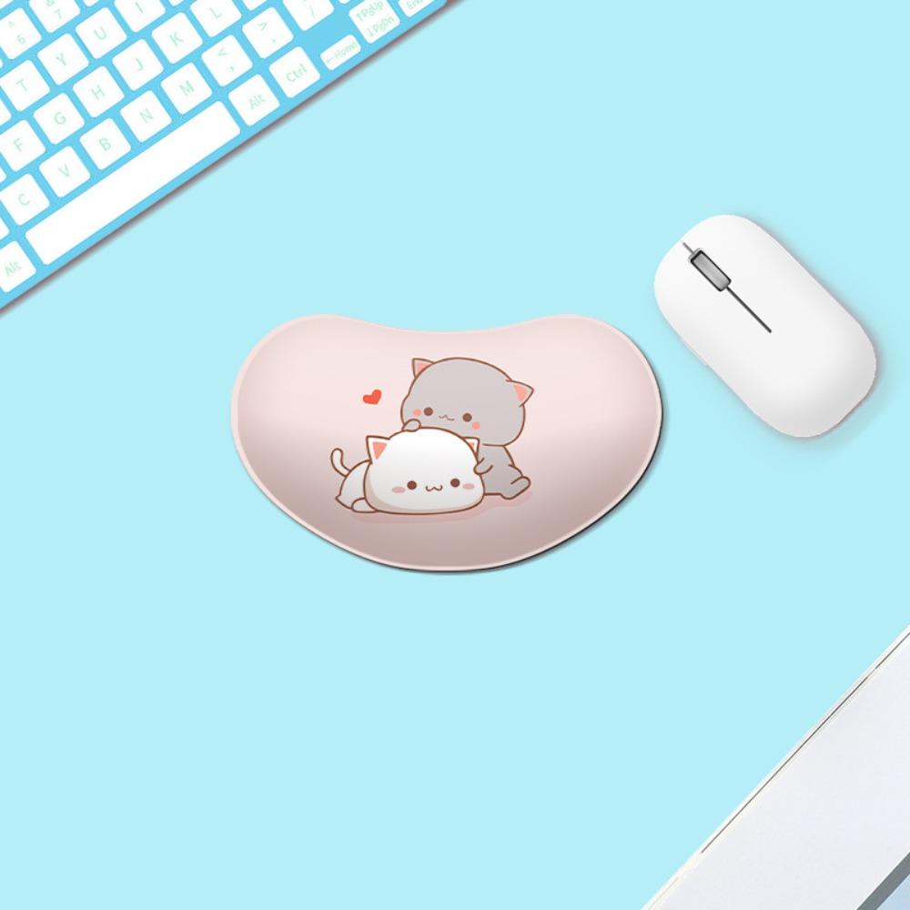 Резиновый коврик для мыши с рисунком из мультфильма, подставка для запястья, противоскользящий, противоскользящий коврик для мыши, подставка для запястья, женский