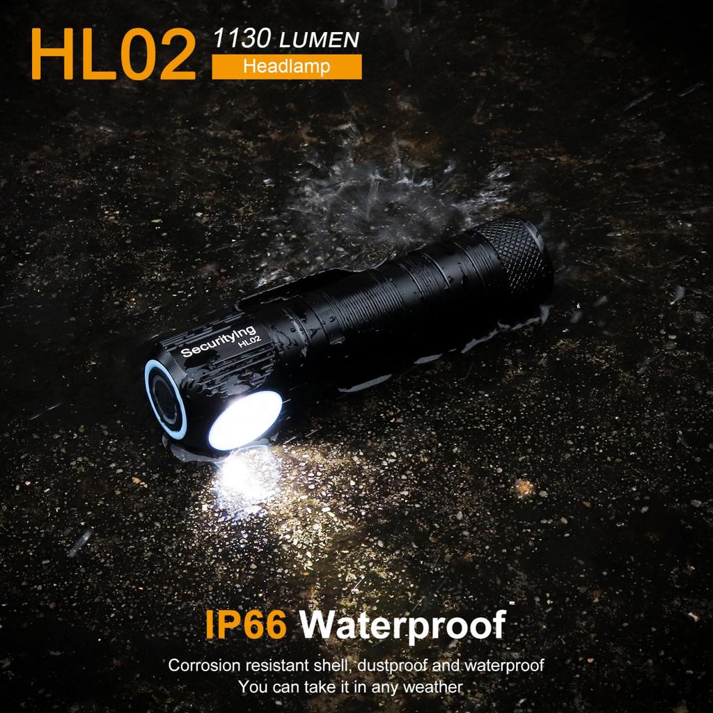 HL02 Налобный фонарь 1130 лм SST40 Светодиодный перезаряжаемый головной фонарь с магнитной зарядкой, хвост, повязка на голову для кемпинга / туризма на открытом воздухе