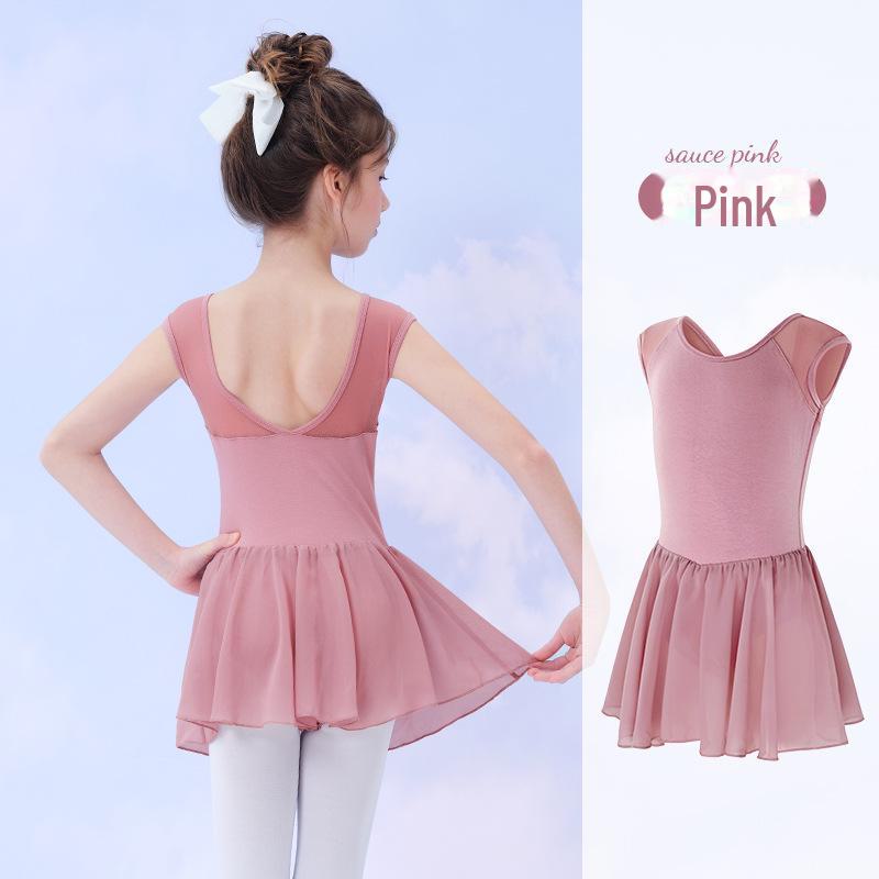 Летнее балетное платье без рукавов для девочек - танцевальная одежда из шифона в китайском стиле