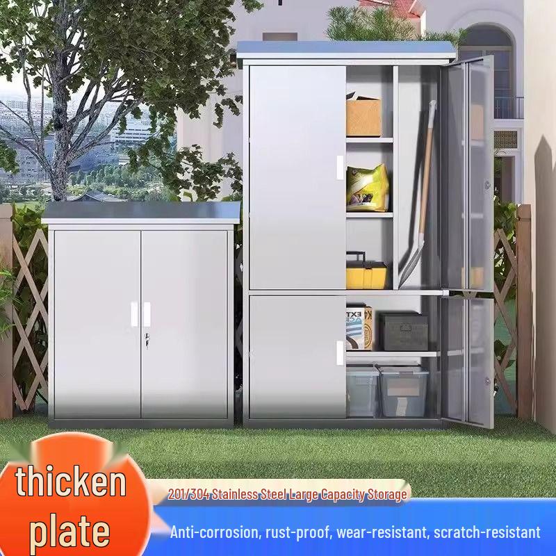 304 Stainless Steel Waterproof Storage Cabinet with Lock for Outdoors