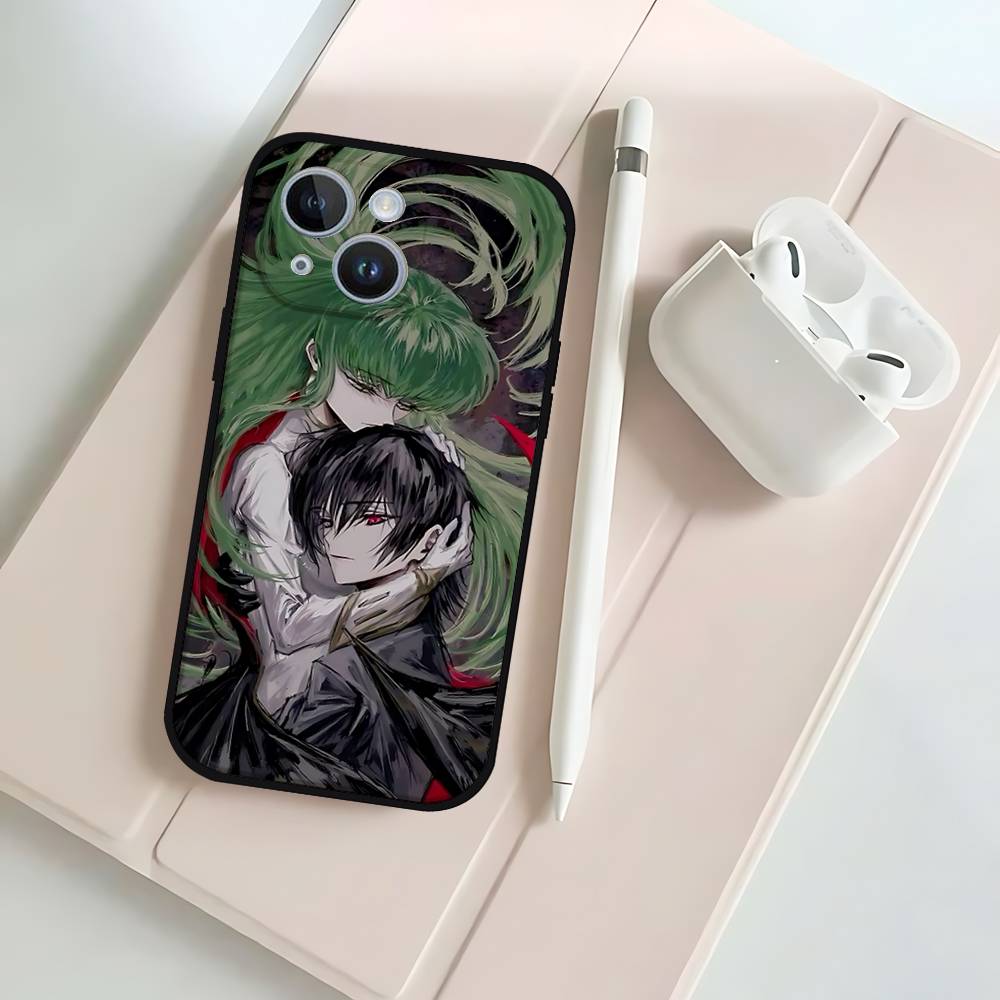 Аниме C-Codes G-Geass Черный Чехол Для Телефона Подходящий Для IPhone 17,16,15,11,13,14 Pro Max,Plus,X,Xr,Xs Max,13Mini