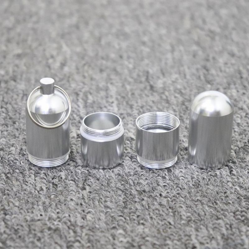 Многосекционная съемная бутылочка с лекарством из алюминиевого сплава, герметичный держатель для зубочисток, водонепроницаемый картридж с лекарством, брелок, подвесная бутылка