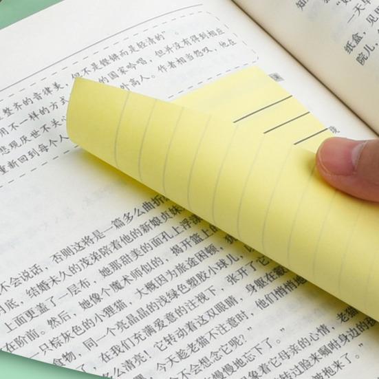 Эстетический липкий блокнот из 6 шт. с линиями для повышения производительности. Широко используемый портативный нейтральный блокнот в стиле бохо.