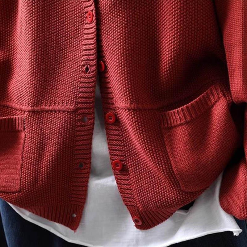 Sweaters Coat Cardigan for Women Large Size Vintage Loose Long Sleeve Knit Cardigan Sweaters Jacket