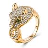 Leopard Head Inlaid Women Rings Hip Hop Animal Group Party Punk Finger Ring Jewelry Personality Fashion Gift New Style