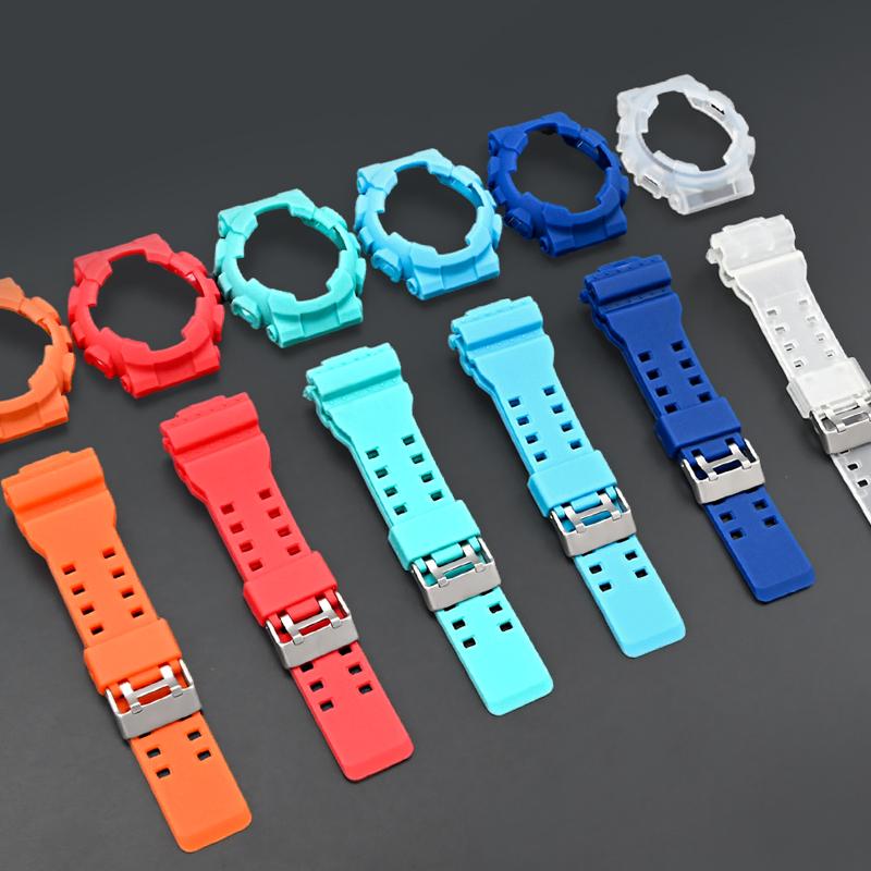 16 мм силиконовый водонепроницаемый ремешок для часов Casio GA-110 GA-400 GD-100 GAW100 GW-8900 Series мягкий резиновый браслет аксессуары для ремня