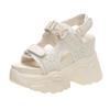 Fashion 10.5CM Chunky Platform Sandals Women 2025 High Heels Sexy Open-toed Sandals Wedge Increased Shoes Ladies Beach Summer Sandalia