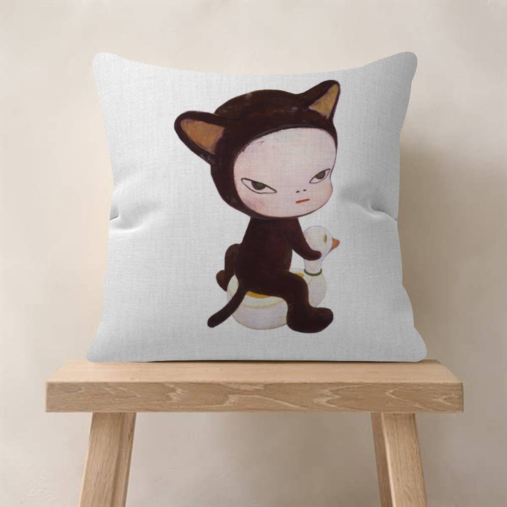 Art YYoshitomos cool Nara Pillow Gifts Home Office Furnishings Bedroom Sofa Car Cushion Cover case 45x45cm