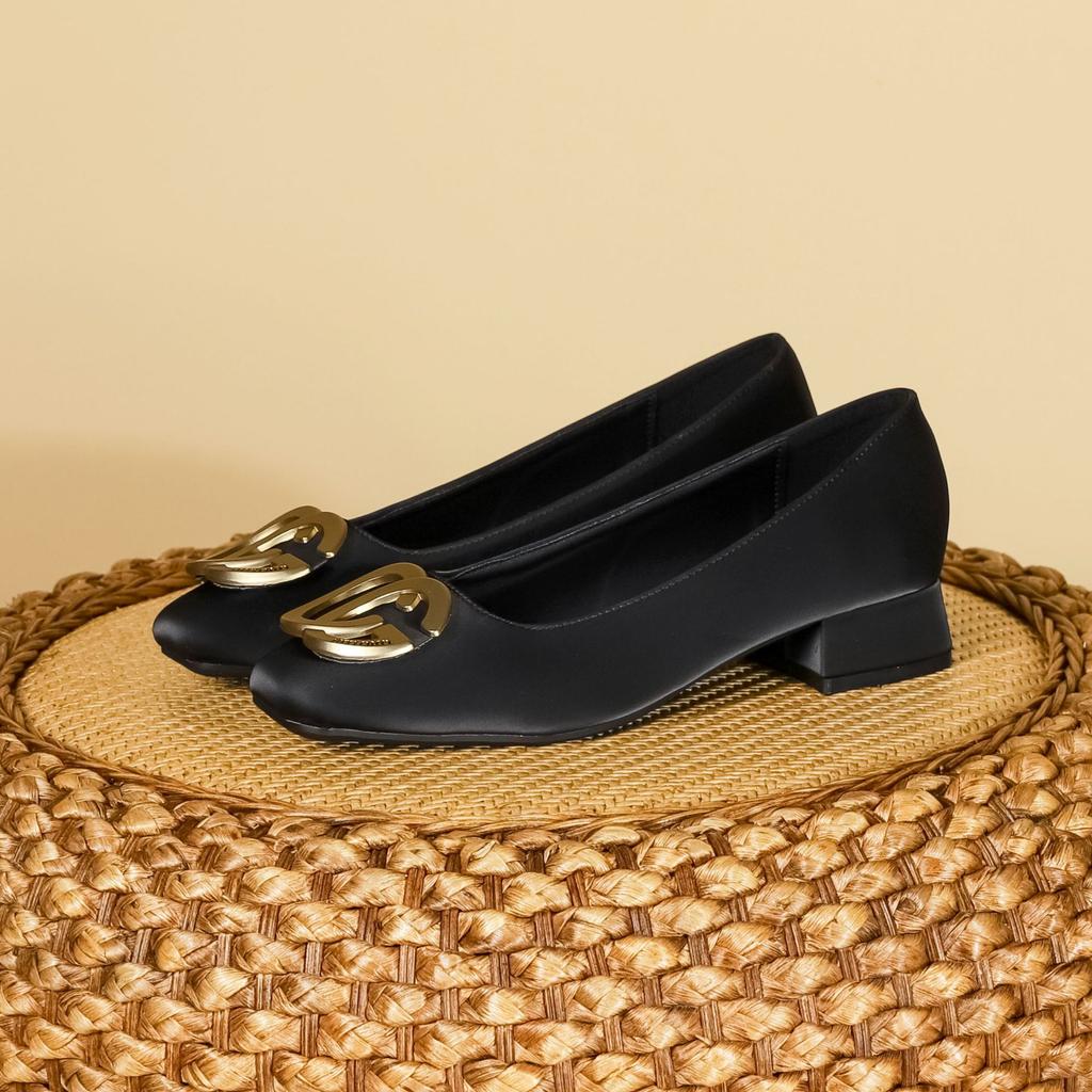 Женские туфли на высоком каблуке, толстый каблук, высокое качество, профессиональная женская обувь, мягкая подошва, не устают ноги, 2025 осень, новая модная одинарная обувь, универсальная