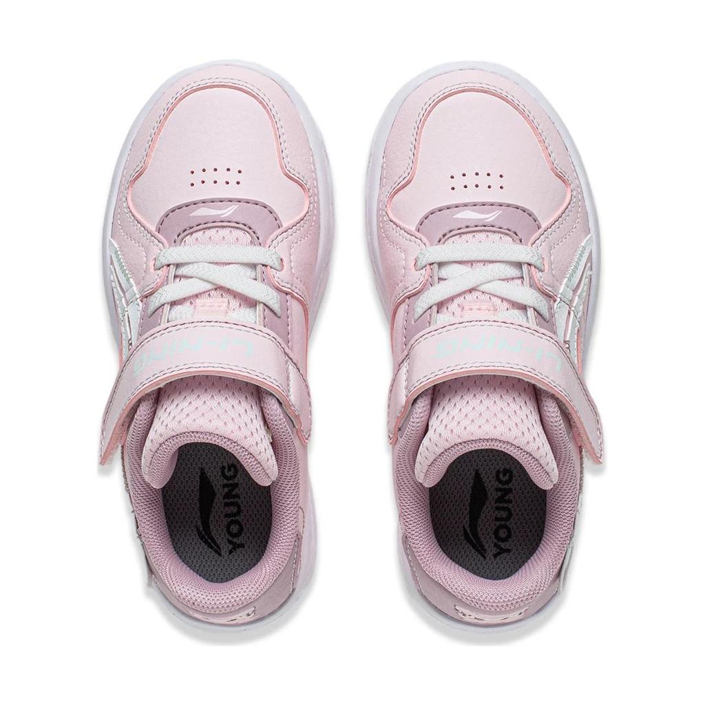 Li Ning Tataler V4 Comfortable Trendy Non-Slip Kids Skate Shoes Kids Skate Shoes Pink YKNU030-4