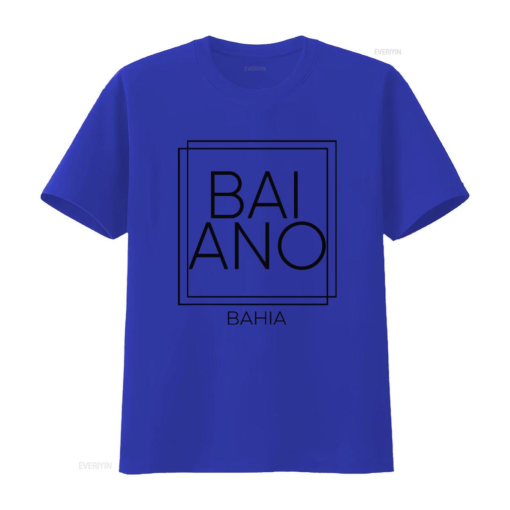 T Shirt Baiano Bahia Square Modern Minimalist Font Vintage Comfortable Homme Stylish Slightly Unisex Versatile