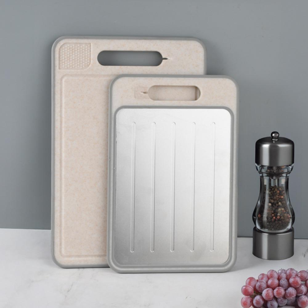 Разделочная доска 4 в 1 для разморозки Двусторонняя прямоугольная Подставка для быстрой разморозки с теркой Точилка Разделочная доска Говядина