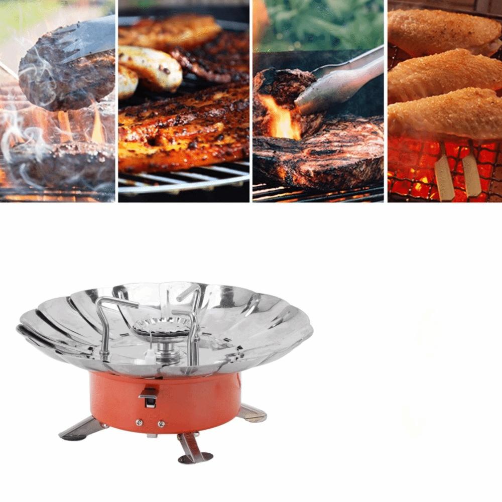 Multi-Level Cyclone Flame Camping Stove Metal Foldable Burner Portable Gas Stove  Picnic