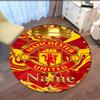 Custom Name Manchester United Printed Round Rug Carpet Chair Rug Area Rug Entryway Doormats,for Office Chair Living Room Bedroom Kitchen Room.