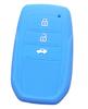 IKT Silicone Cover for Toyota Cars Smart Key 3 Buttons Light Blue / New