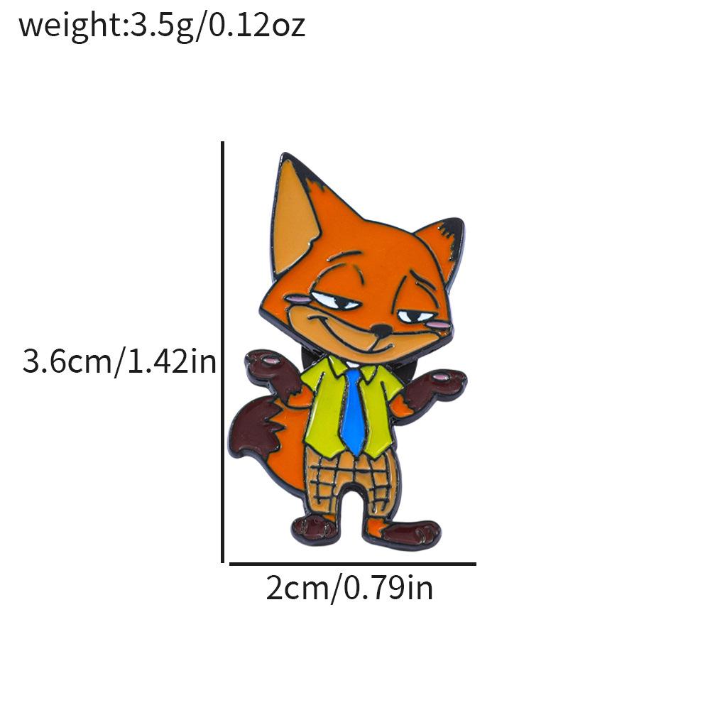 28 Штук Crazy Зверополис Металлическая Значок Ник Лис Джуди Кролик Сплав Эмаль Брошь Горячая Распродажа