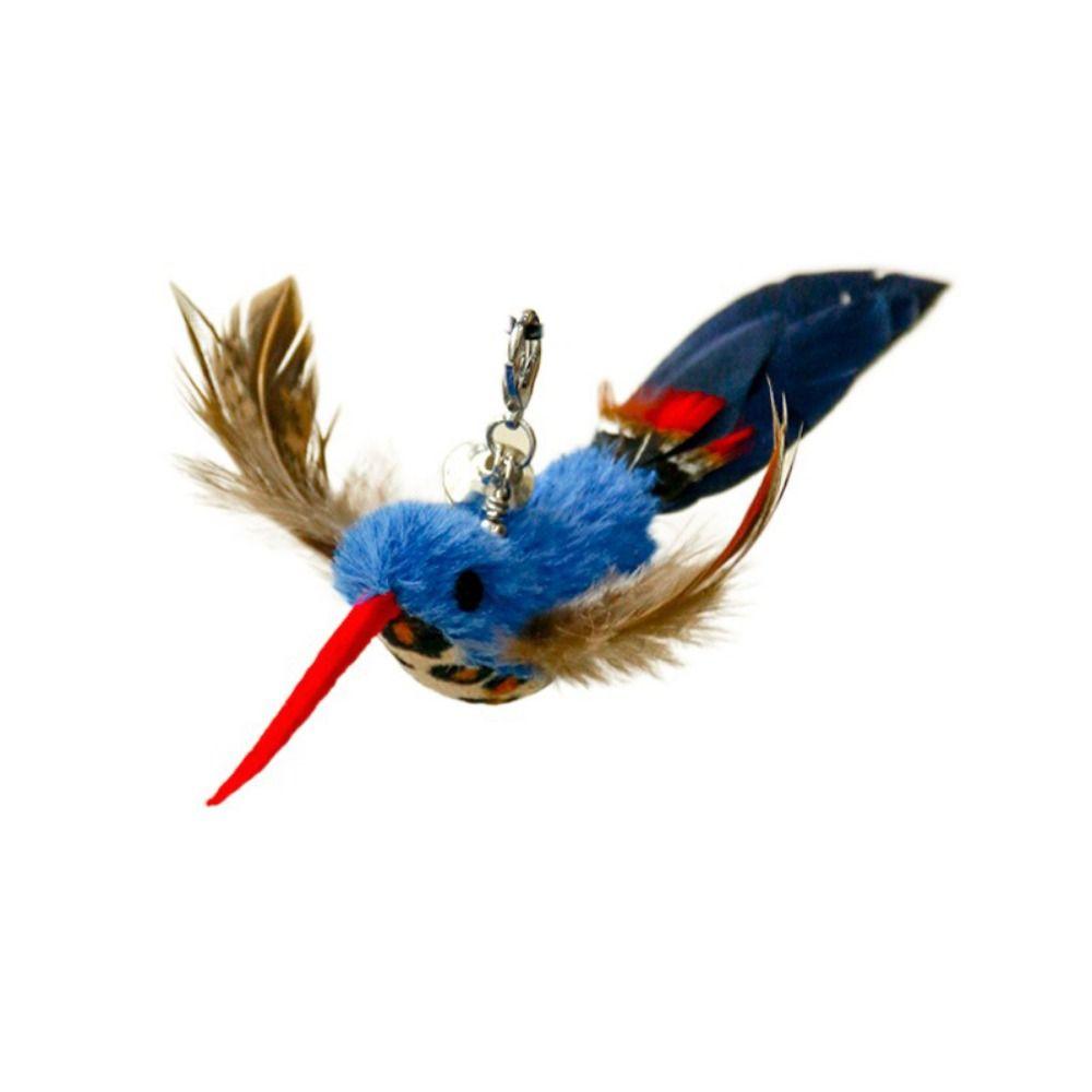 Funny Simulation Feather Bird Sucker Cat Stick Toy Playing Teaser Wand Replacement Head Interactive Cat Toy Cat Supplies