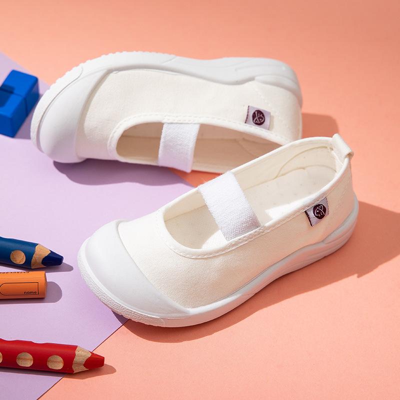 Модные универсальные детские парусиновые туфли, матерчатая обувь для девочек, детские белые туфли для малышей, домашняя обувь Classmates