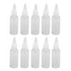 10pcs 60ml Airbrush Paint Bottle Empty Airbrush Paint Mixing Jar Container with Ball Clear Scale Squ
