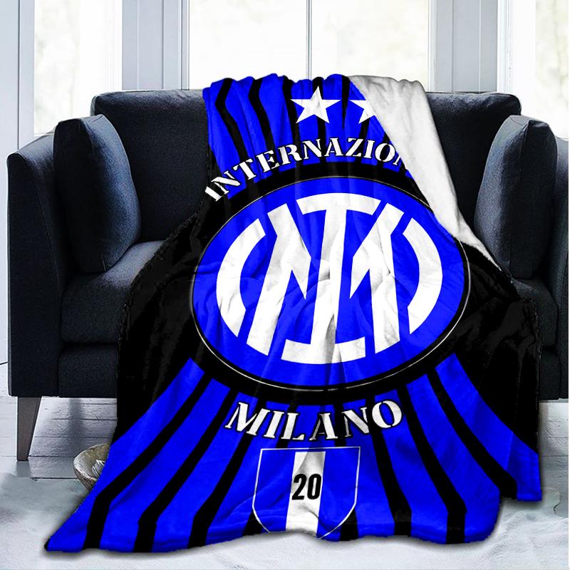 1PC F.C. Internazionale Milano Printed Soft Flannel Blanket Throw for Adult Bedroom Living Room Sofa Camping Travel Fan gifts Christmas Gifts