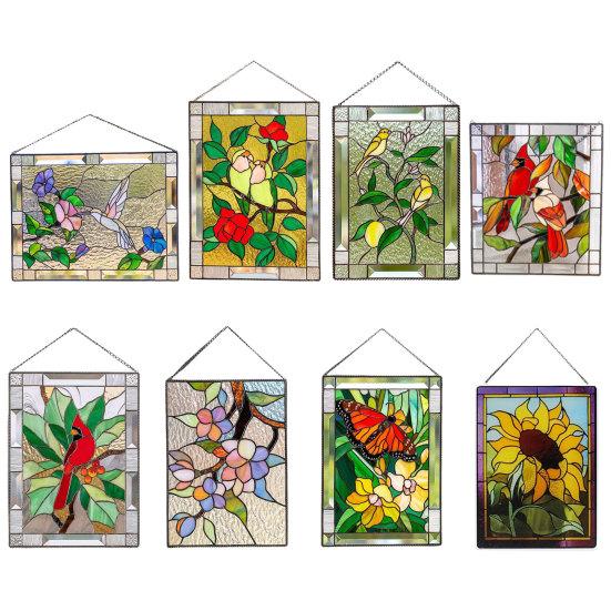 Yousheng Bird Настенная художественная подвеска для украшения дома широко использует витражные акриловые оконные завесы Товары для дома