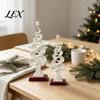 Modern Tabletop Decor Abstract Christmas Tree Figurine, Artistic Spiral Sculpture, Xmas Contemporary Office Desk Accessories Statue for Shelf