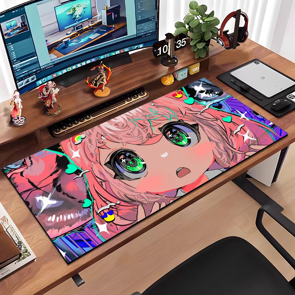 Kawaii S-spy X FamilyKawaii S-spy X Family Mouse Pad Large Anti-Slip Rubber Gaming MousePad Durable Desk Pad Thick Seam Edge Sui