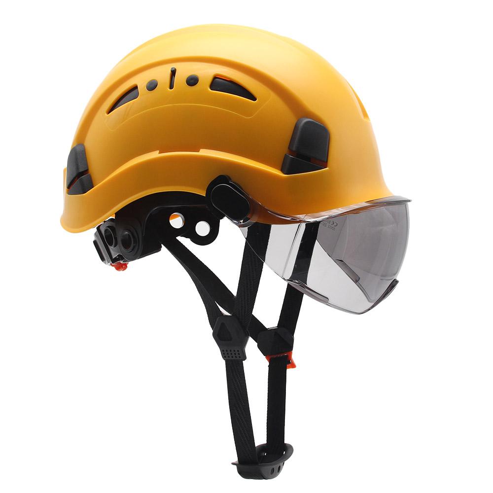 Construction Hard Hat with Visor Safety Helmet with Goggles Protective Working Rescue Cap Riding Helmet Rescue Climbing Helmets