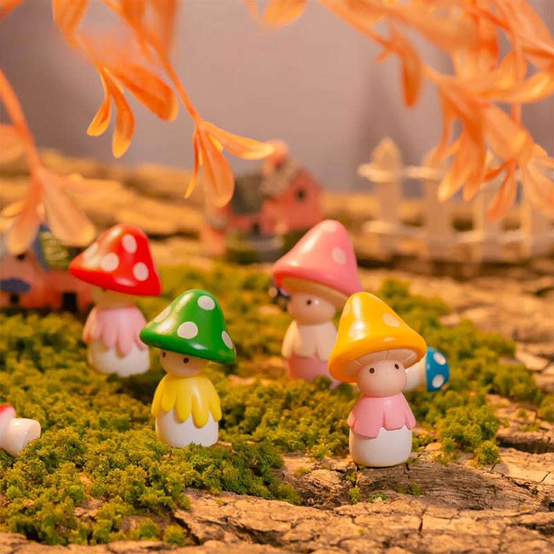 Micro Landscape Baubles Mushroom Doll Cake Fleshy Decorations Student Handmade Accessories Plastic Crafts