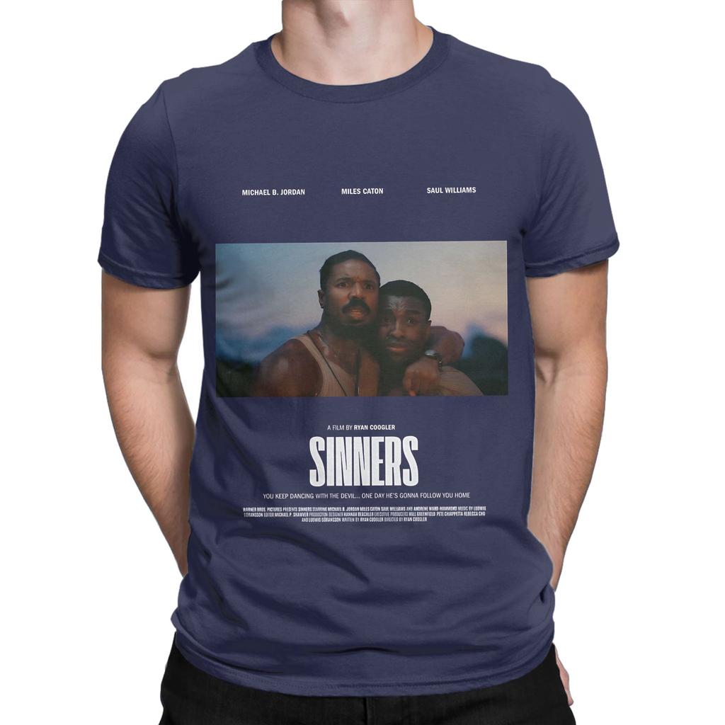 Sinners Movie Poster Art Funny Graphic 100 Cotton TShirt Sinners Tees Tops For Unisex