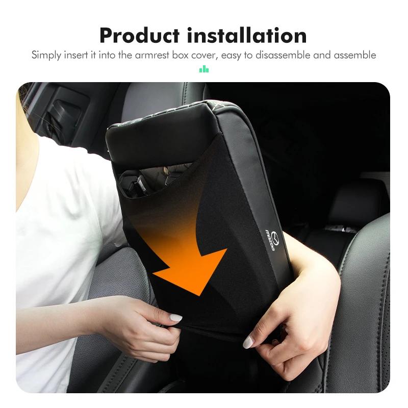 2025 Hot Car Armrest Box Height Pad Center Armrest Protective Cushion For Mazda Atenza Axela MX30 CX30 CX3 CX9 MX5 RX8 RX7