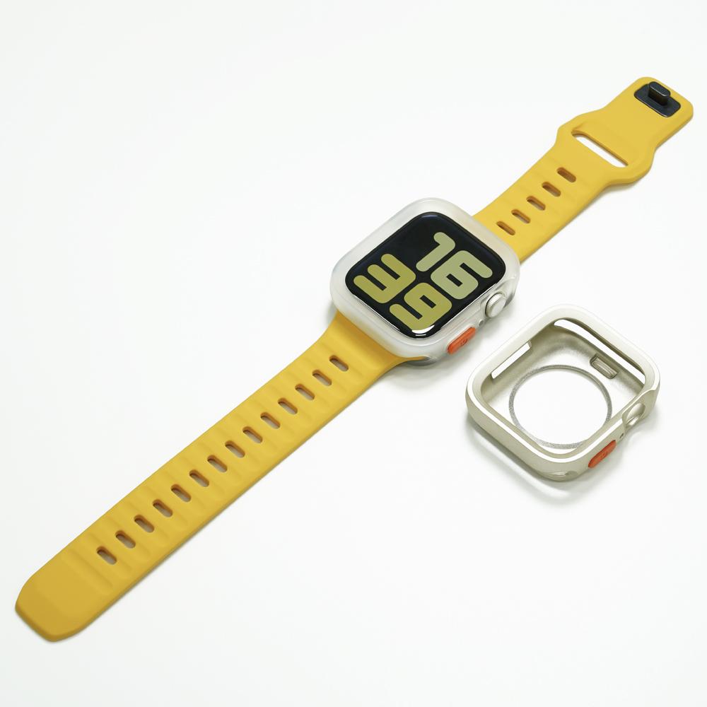 Встроенный ремешок для Apple Watch с интегрированным чехлом Силиконовая лента 10 9 8 7 Se2 Se (Тип B)