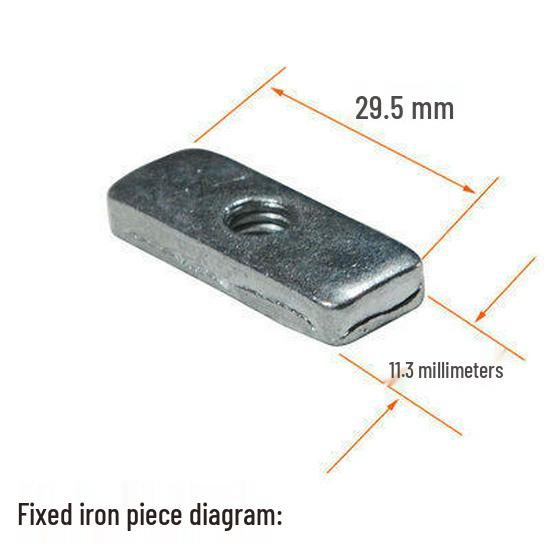 Pad Printing Machine Accessories: Oil Tray Base, Buckle, Rubber Head Holder, Position Fixing Piece, Lock, and Screw.