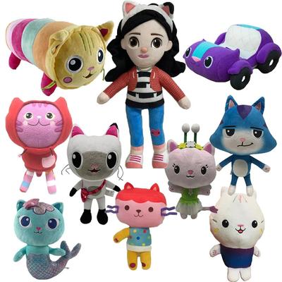 22-25 см Kawaii Gabby кукольный домик плюшевые игрушки мультяшные мягкие животные Русалка кошка плюшевые куклы для детей подарки на Рождество и день рождения