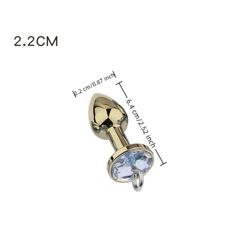 Rose Gold Heart Shape Crystal Metal Anal Beads Butt Plug Prostate Massager Stimulator Adult Gay Products Sex Toy For Female Male