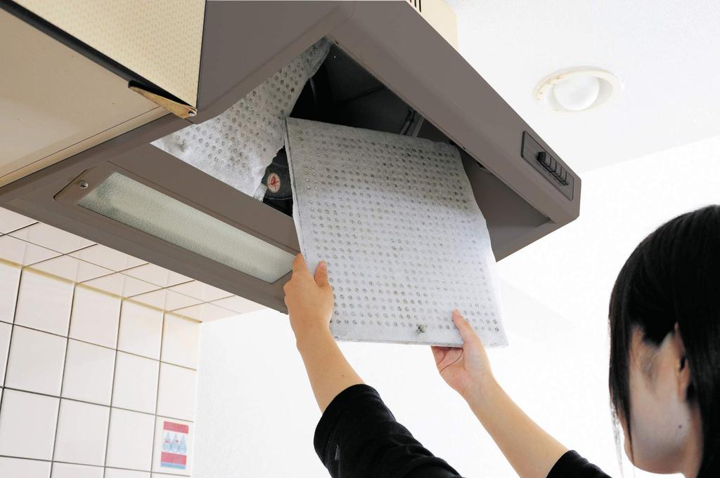 Shin Kitakyushu Kogyo Ventilation Fan Filter, Range Hood, Easy Cleaning, Easy-to-Use, Made in Japan, 3-Pack, 36 x 47 cm, F883-3W