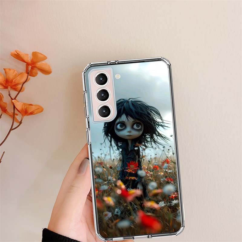 The Lonely and Terrifying Scarecrow Clear Phone Cases for Samsung S26 Ultra Galaxy S25 Edge S24 S23 FE S21 Plus S20 S22 S10 Cove