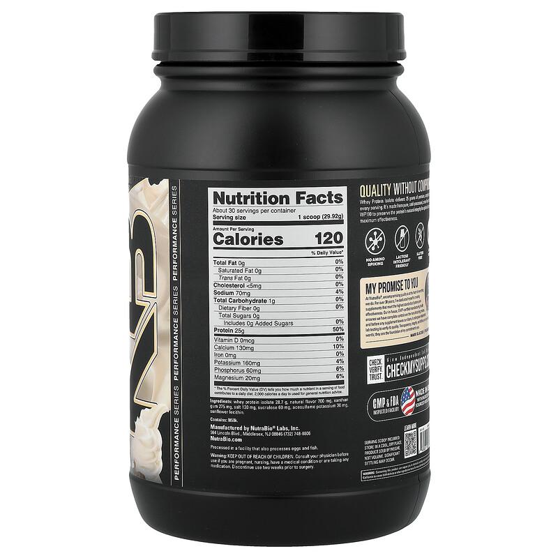Whey Protein Isolate, Creamy Vanilla, 2 lb (907 g)