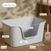 Extra Large Semi-Enclosed Cat Litter Box with Anti-Splash Design