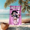 Personalized customized proof beach towel with Courage the Cowardly Dog pattern - soft, absorbent, quick-drying, perfect swimming, camping&bathing